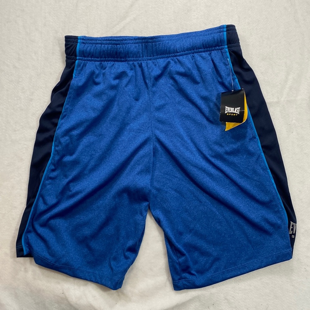 NWT Everlast Athletic Running Basketball Shorts Blue Mens Size S Small
